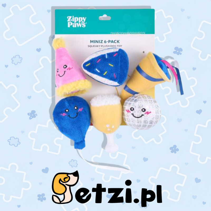 ZIPPY PAWS MINIZ 6PACK PARTY