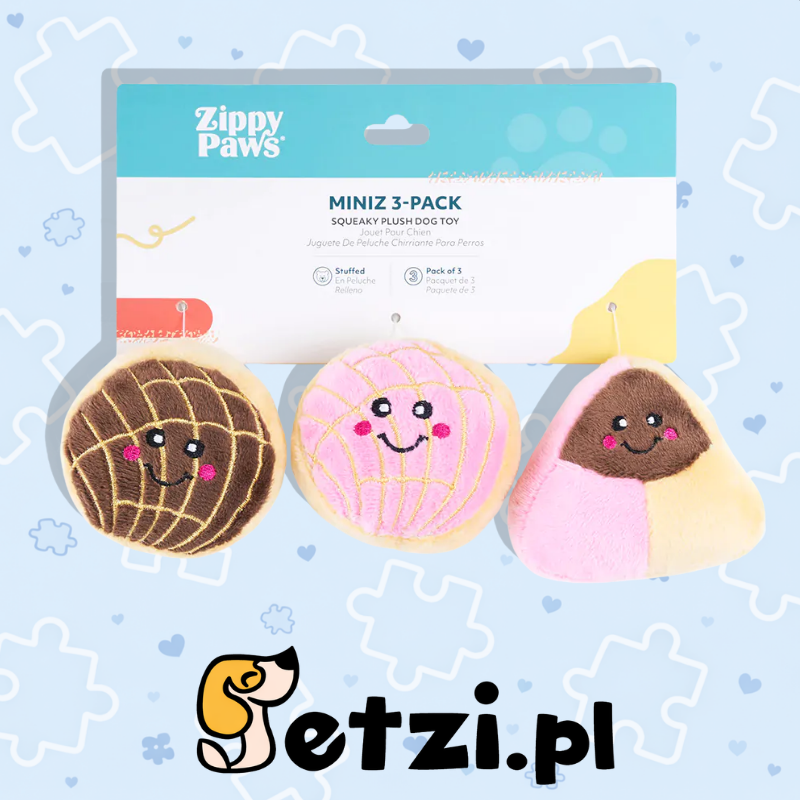 ZIPPY PAWS MINIZ 3PACK PAN DULCE