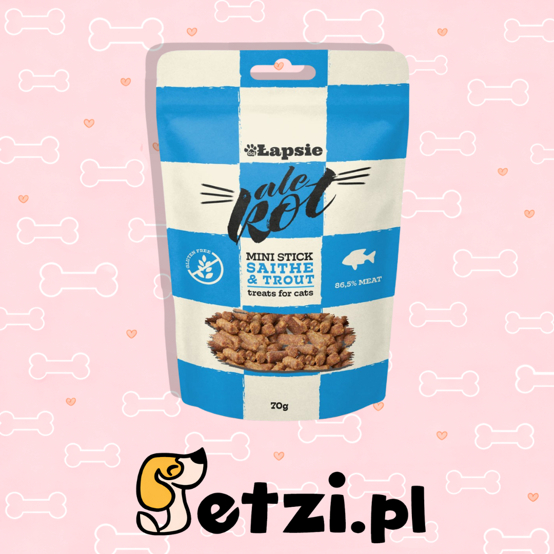 HAPPY SNACKY ALE KOT PATYCZKI Z CZARNIAKA I PSTRĄGA 70G