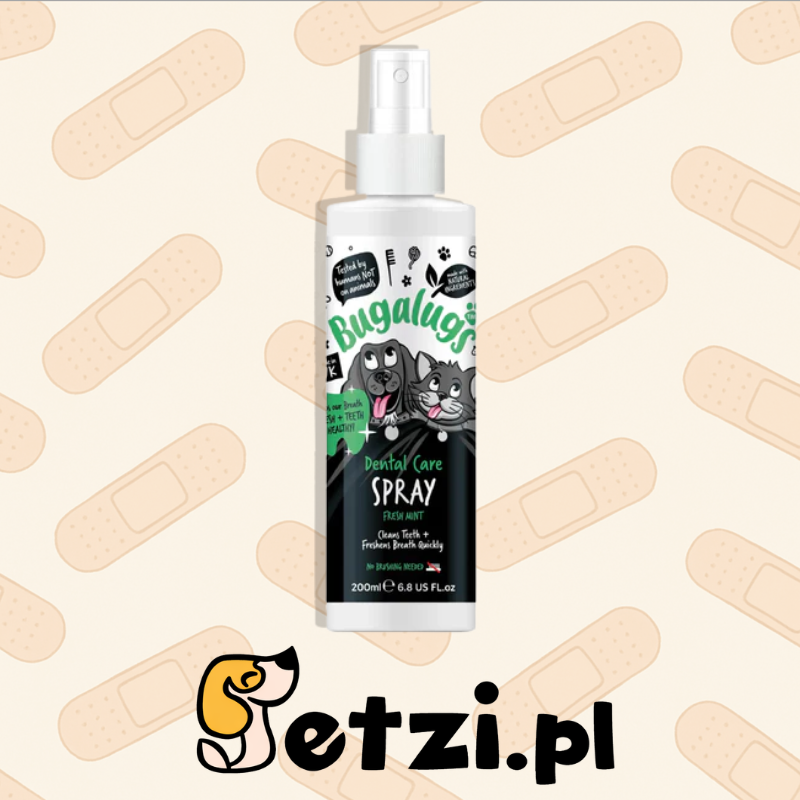 BUGALUGS DENTAL SPRAY 200ML - SPRAY DO ZĘBÓW DLA PSA I KOTA