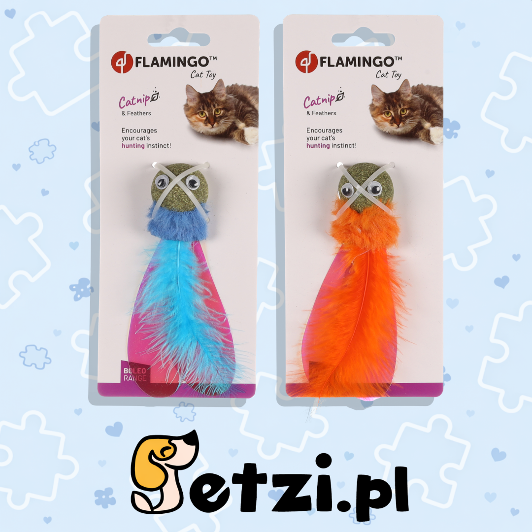 FLAMINGO CT BOLEO + CATNIP ORANGE/BLUE DIAMETER BALL 3CM
