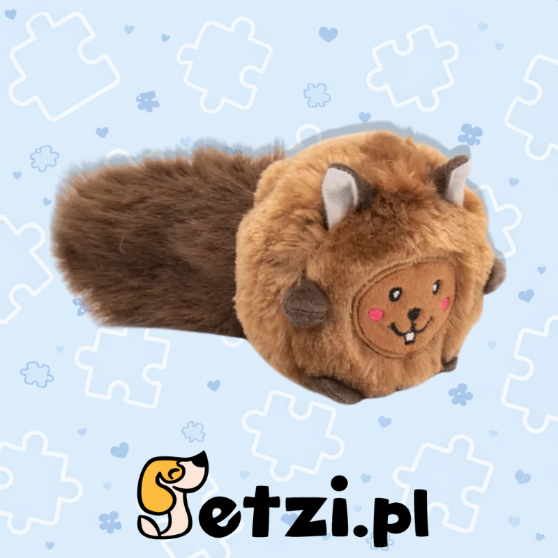 ZIPPY PAWS BUSHY THROW SQUIRREL