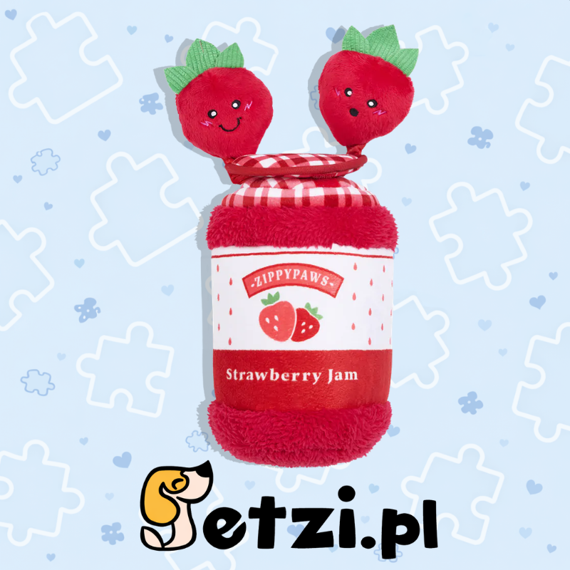 ZIPPY PAWS BUNGEE BURROW STRAWBERRY JAM JAR