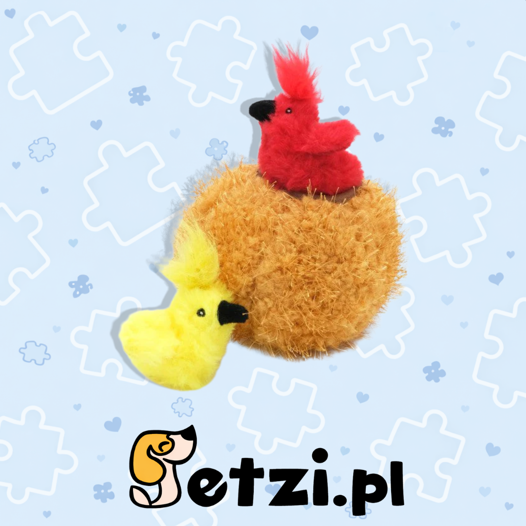 ZIPPYCLAWS ZABAWKA DLA KOTA NORKA GNIAZDO Z PTAKAMI