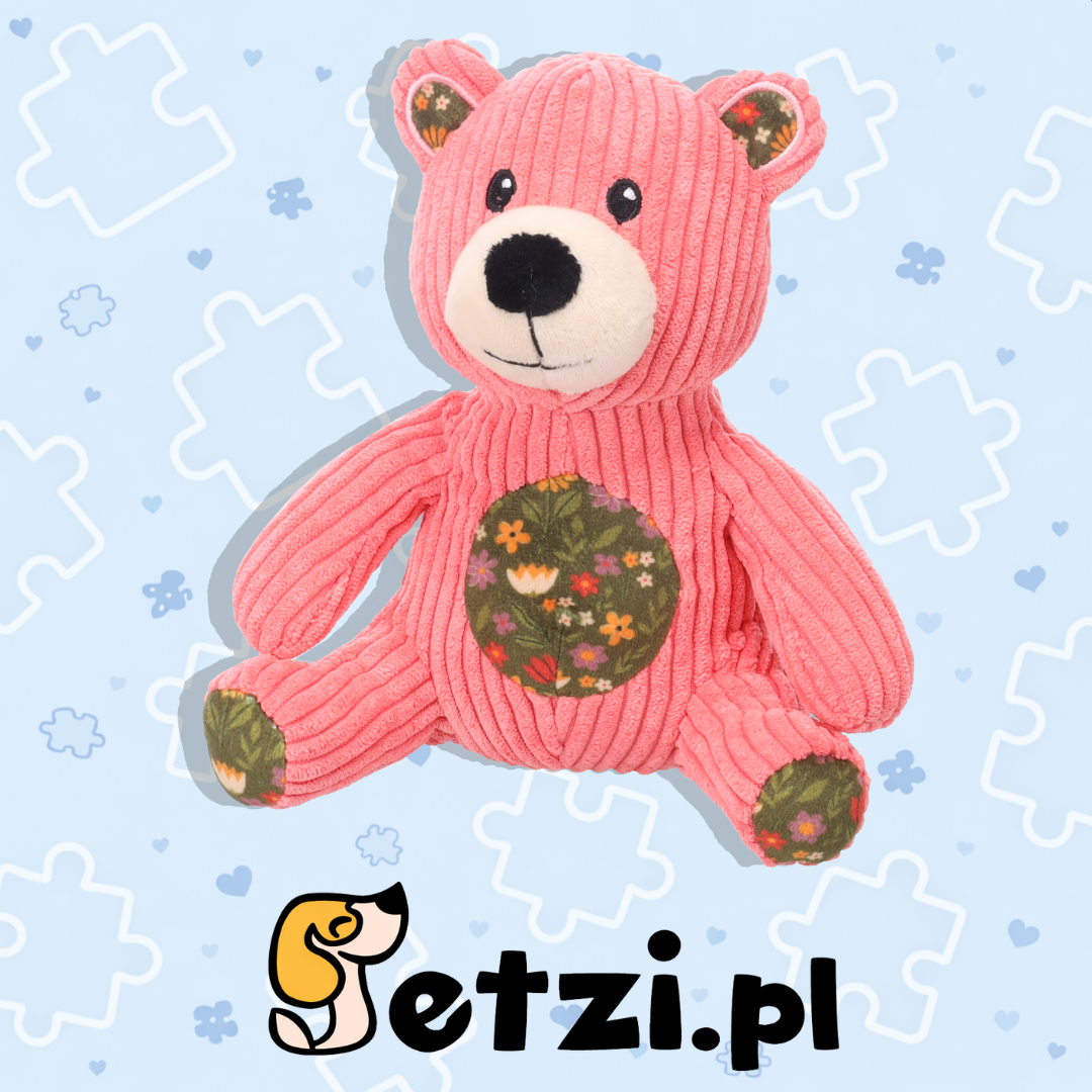 FLAMINGO TOY LACY BEAR PINK 19X13X20,5CM