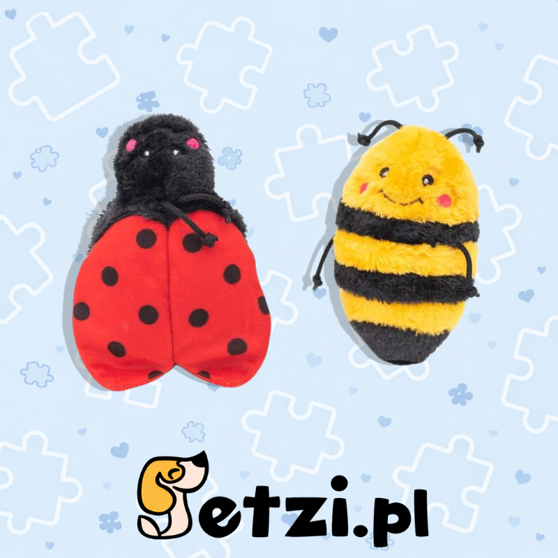 ZIPPY CLAWS 2PACK LADYBUG AND BEE
