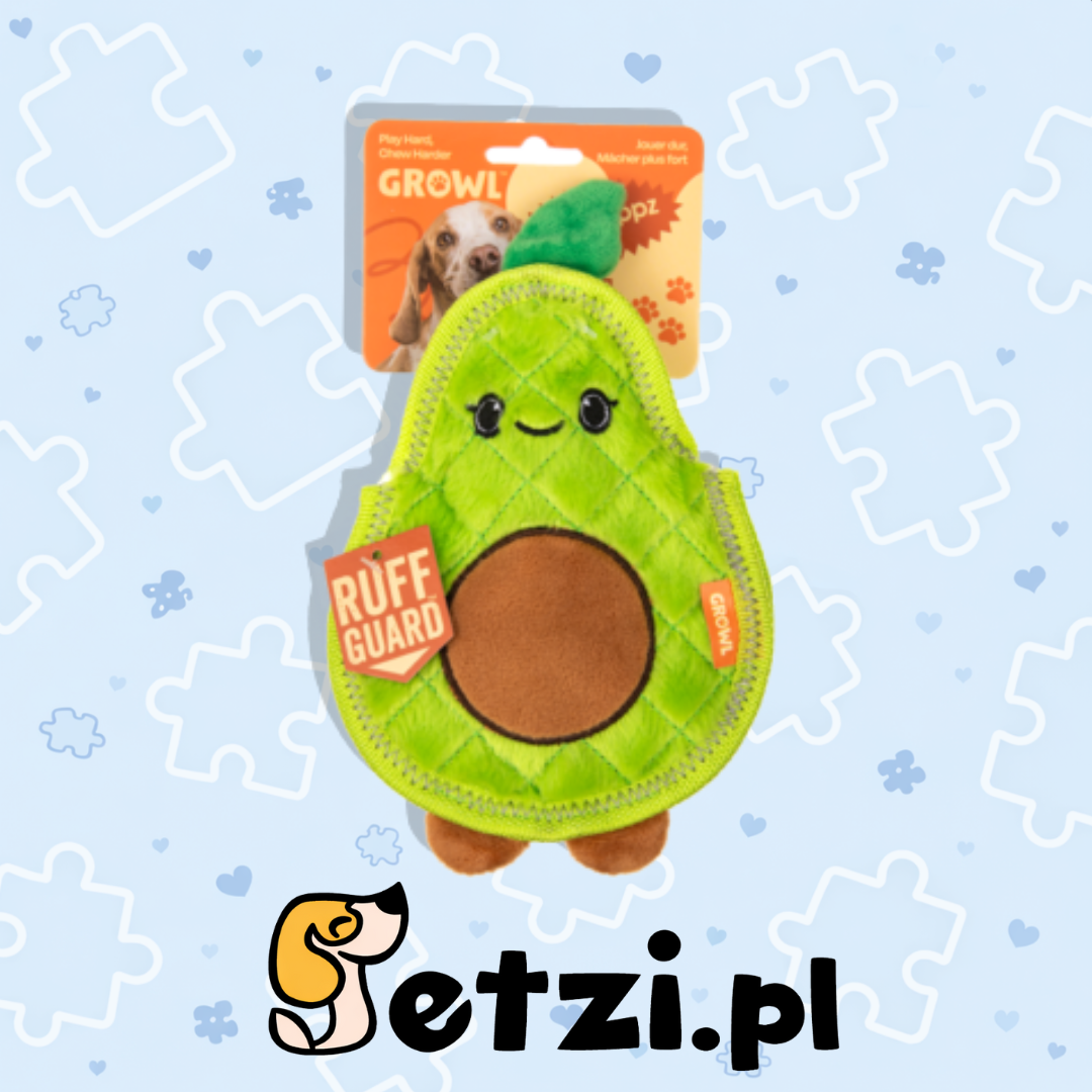 GROWL FLIP FLOPPZ AVOCADO GREEN - WYTRZYMAŁA PISZCZĄCA ZABAWKA