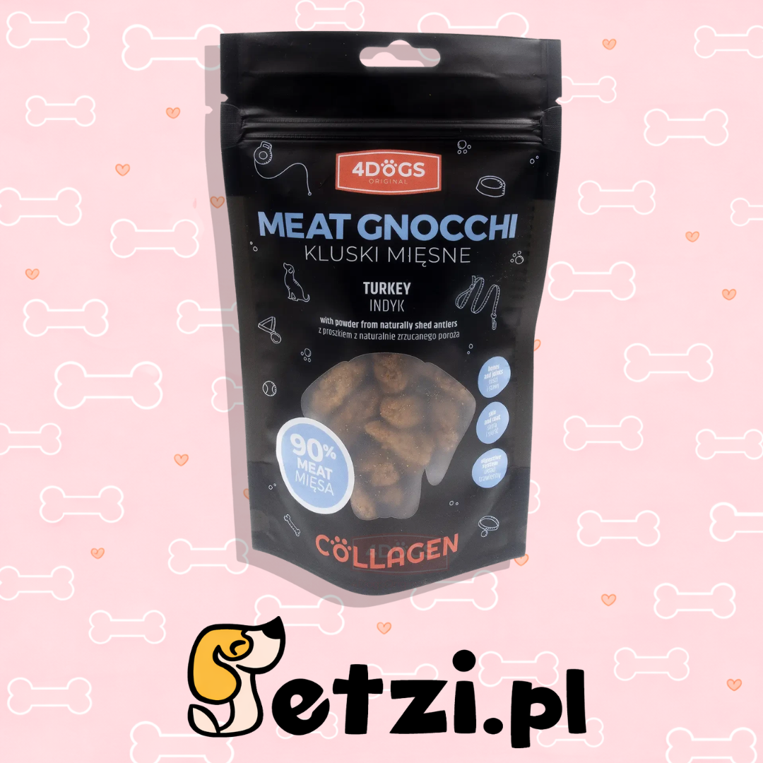 4DOGS COLLAGEN LINE KLUSKI MIĘSNE INDYK 100G