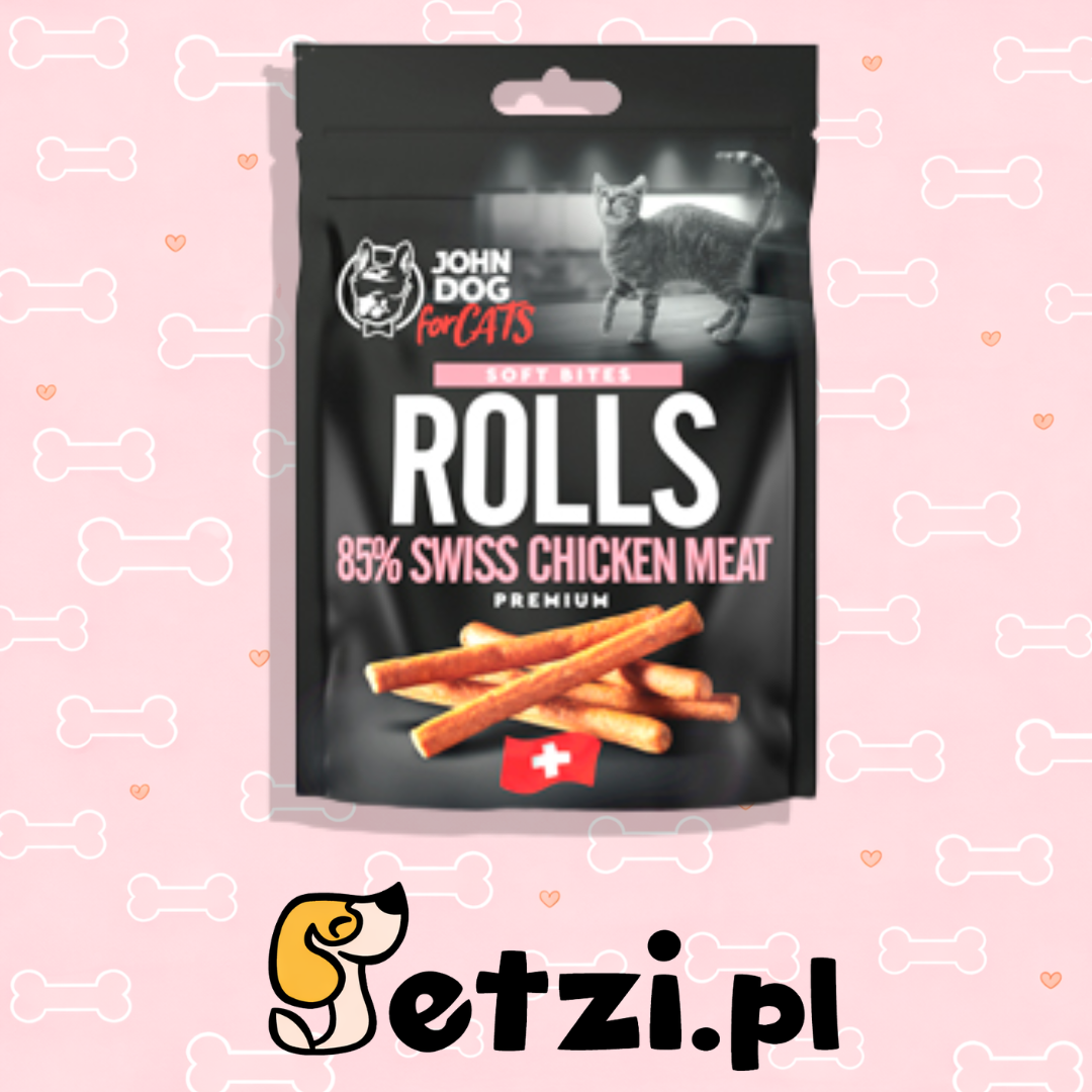 JOHN DOG SOFT BITES ROLLS SWISS CHICKEN MEAT 50G