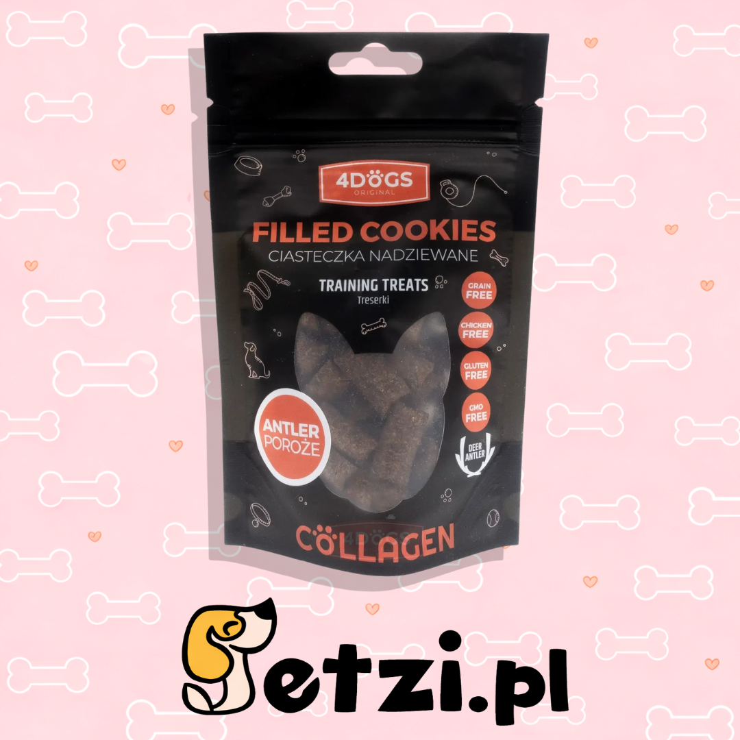 4DOGS COLLAGEN LINE CIASTECZKA NADZIEWANE 60G