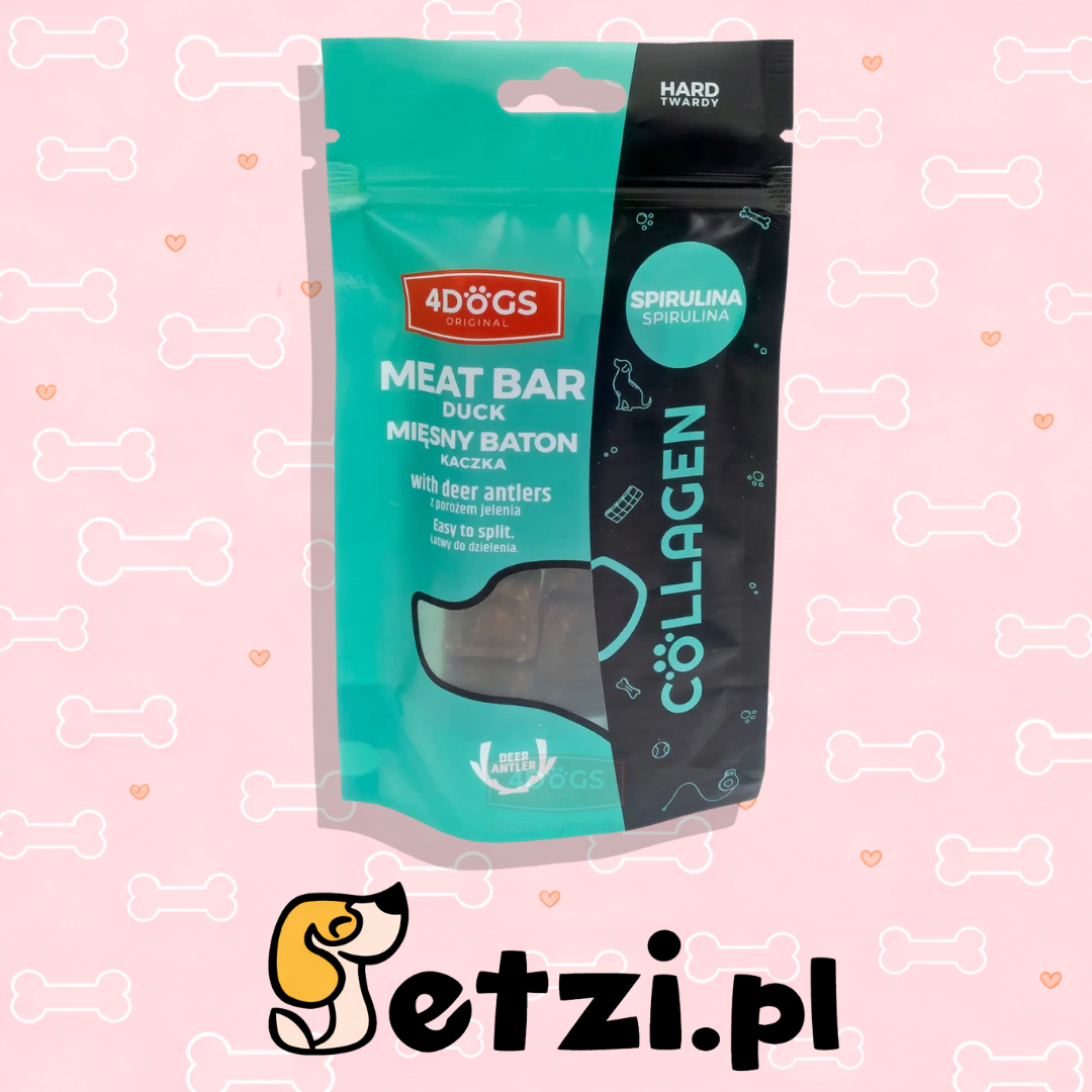 4DOGS COLLAGEN LINE BATONY Z KACZKI SPIRULINA HARD 2SZT
