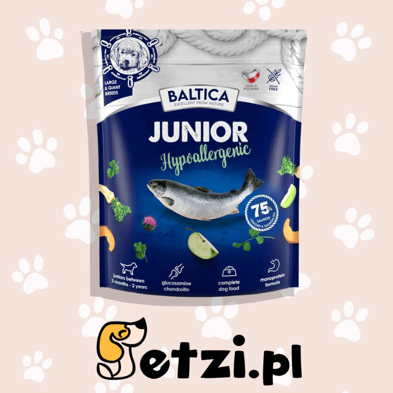 BALTICA HYPO JUNIOR SUCHA KARMA PIES SALMON L/XL 1KG