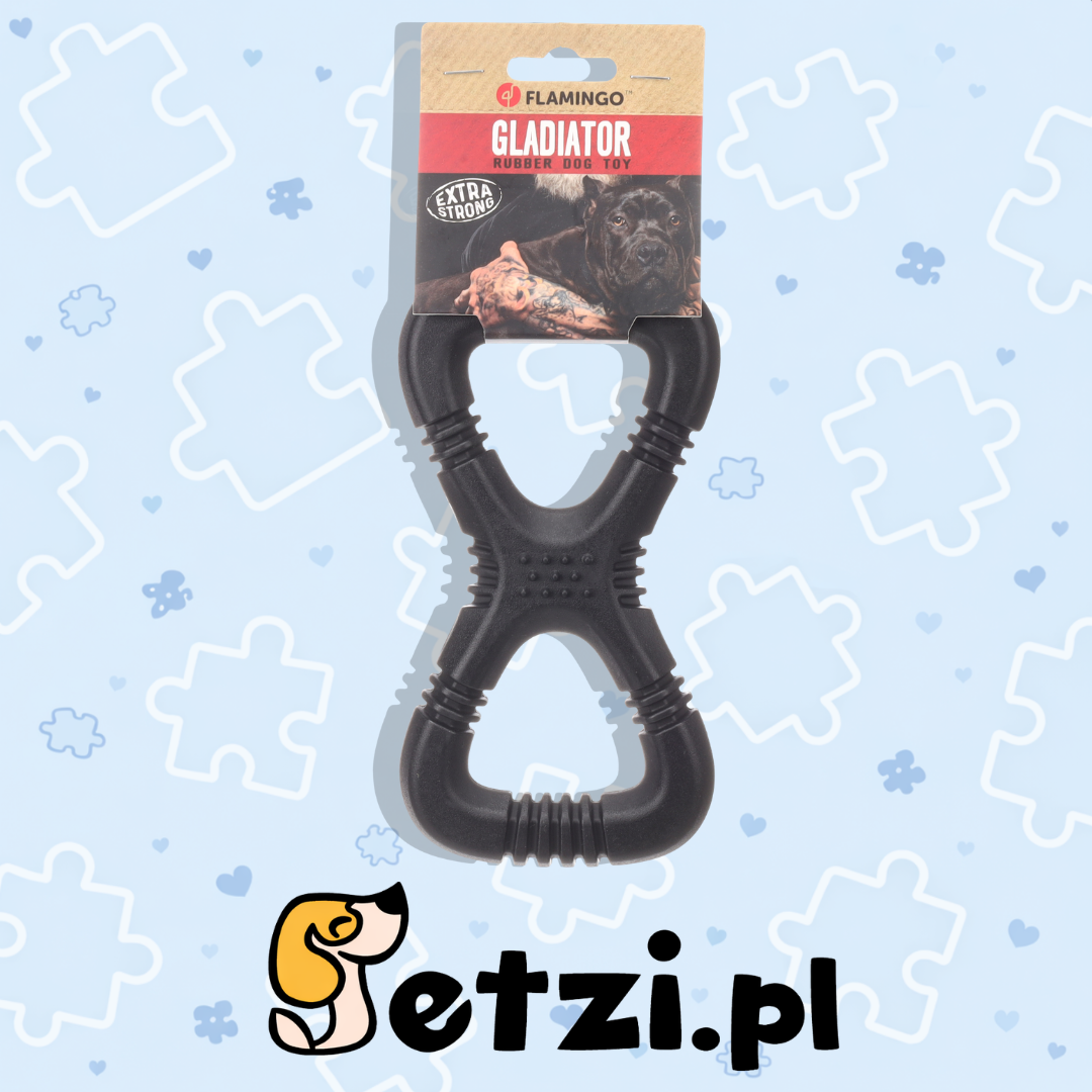 FLAMINGO TOY GLADIATOR TUG TOY BLACK S 20X10,5X2,5CM