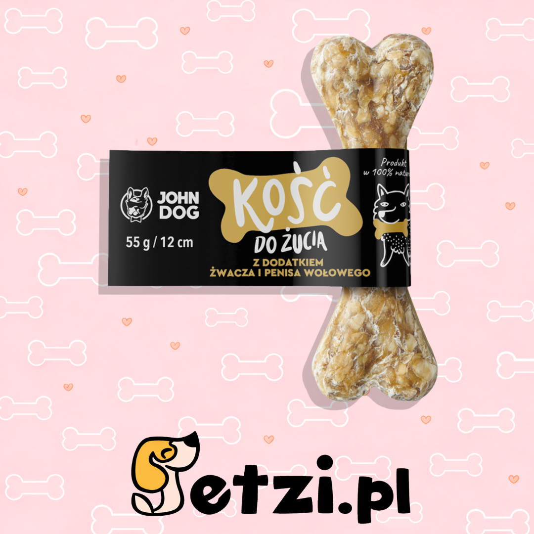JOHN DOG KOŚĆ Z DODATKIEM ŻWACZA I PENISA WOŁOWEGO 12CM