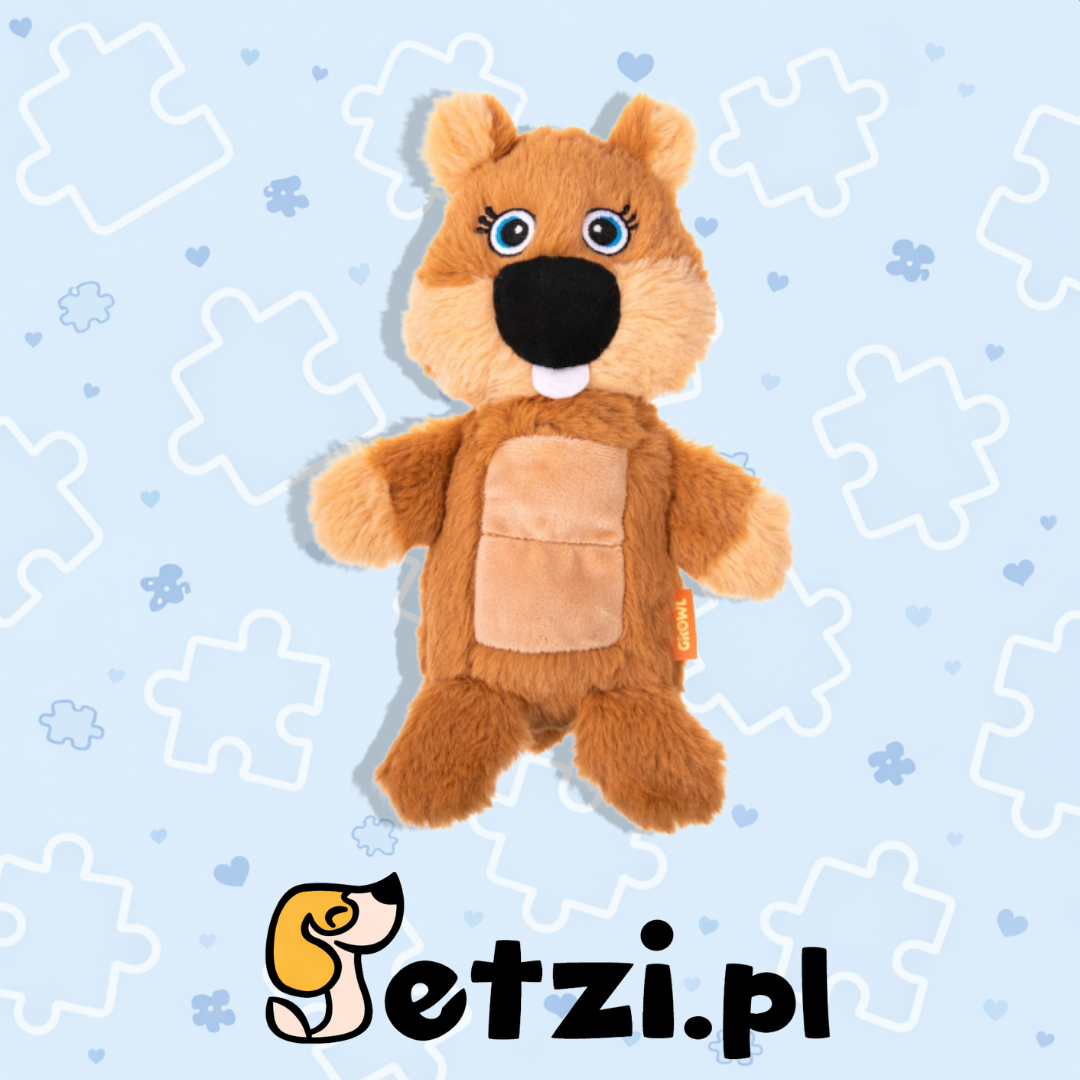 GROWL BELLY BOOMERZ BEAVER BROWN - WYTRZYMAŁA ZABAWKA DLA PSIAKA