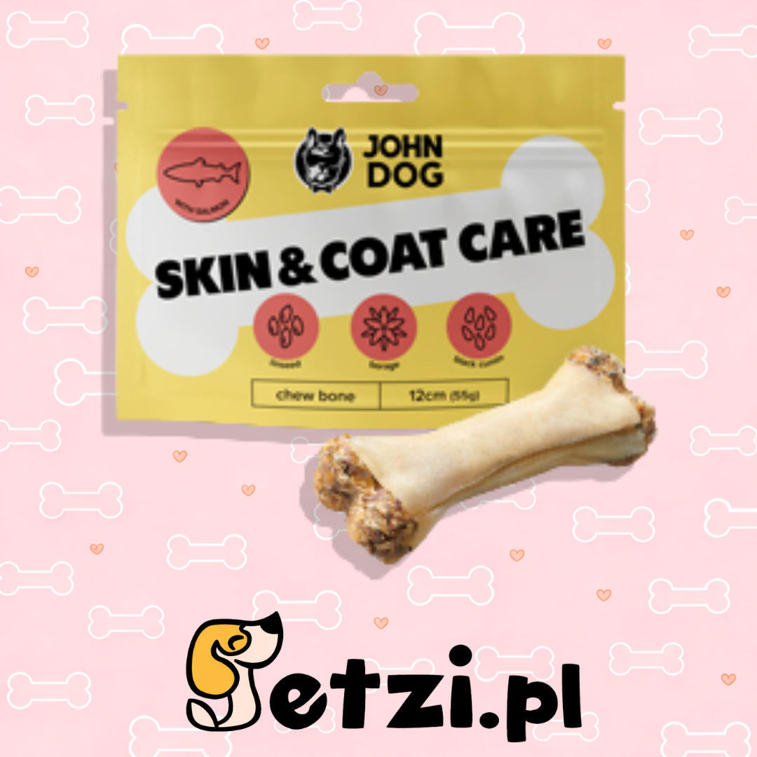 JOHN DOG KOŚĆ SKIN AND COAT 12CM