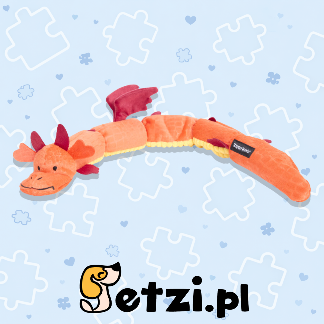ZIPPY PAWS PLUSZ SMOK CZERWONY
