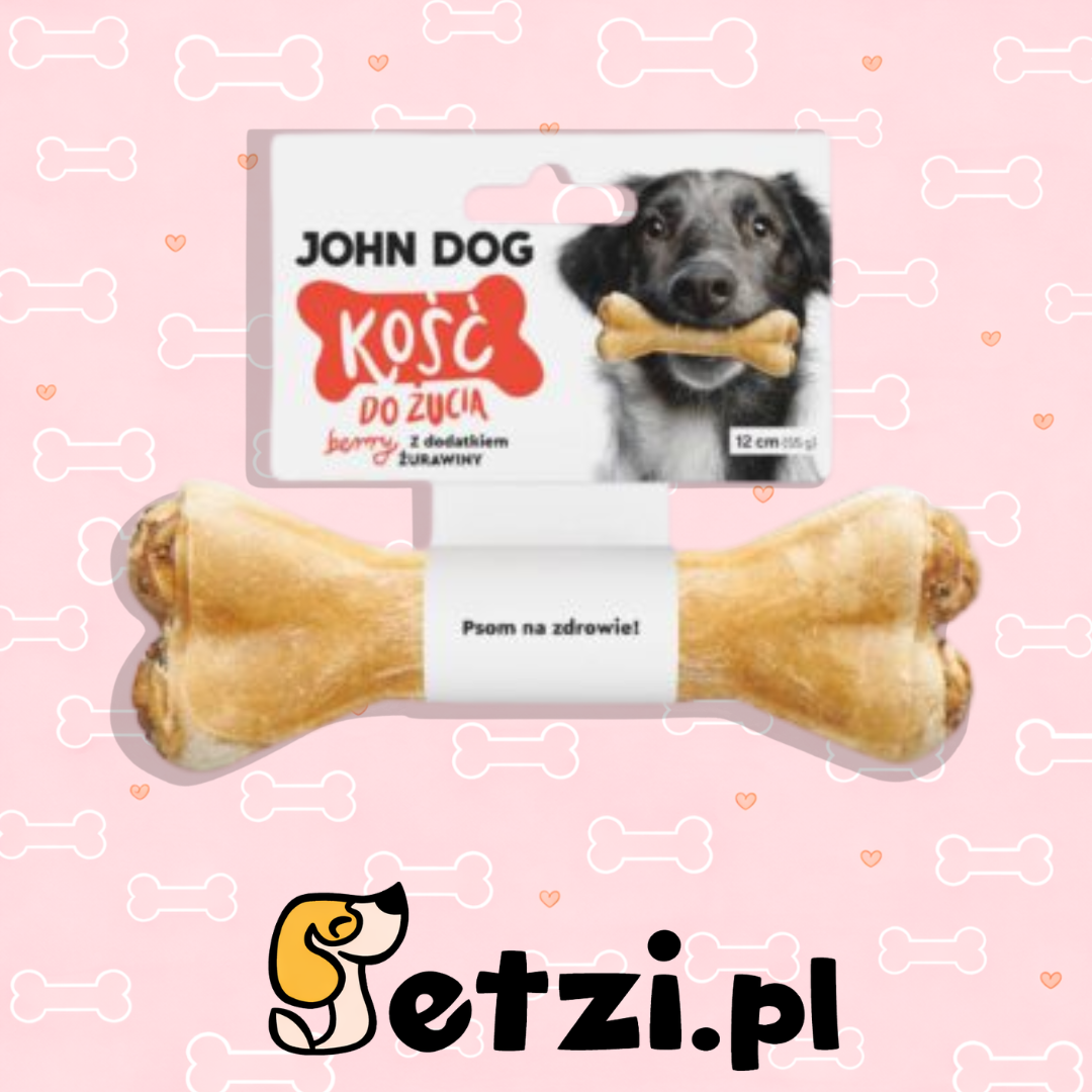 JOHN DOG KOŚĆ BERRY Z ŻURAWINĄ 12CM