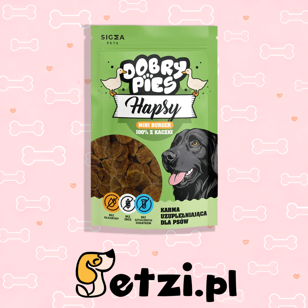 DOBRY PIES HAPSY MINI BURGER 100% Z KACZKI 100G