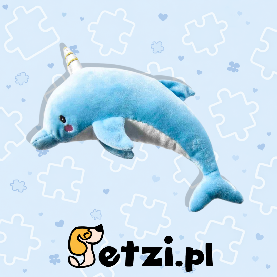 BUBA DELFIN PLUSZOWY ULTRASONICZNY - ZABAWKA DLA PSIAKA