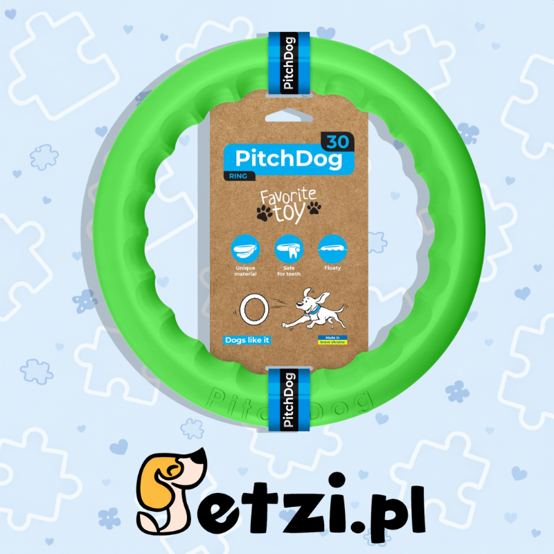 PITCHDOG PIERŚCIEŃ 28CM JASNOZIELONY