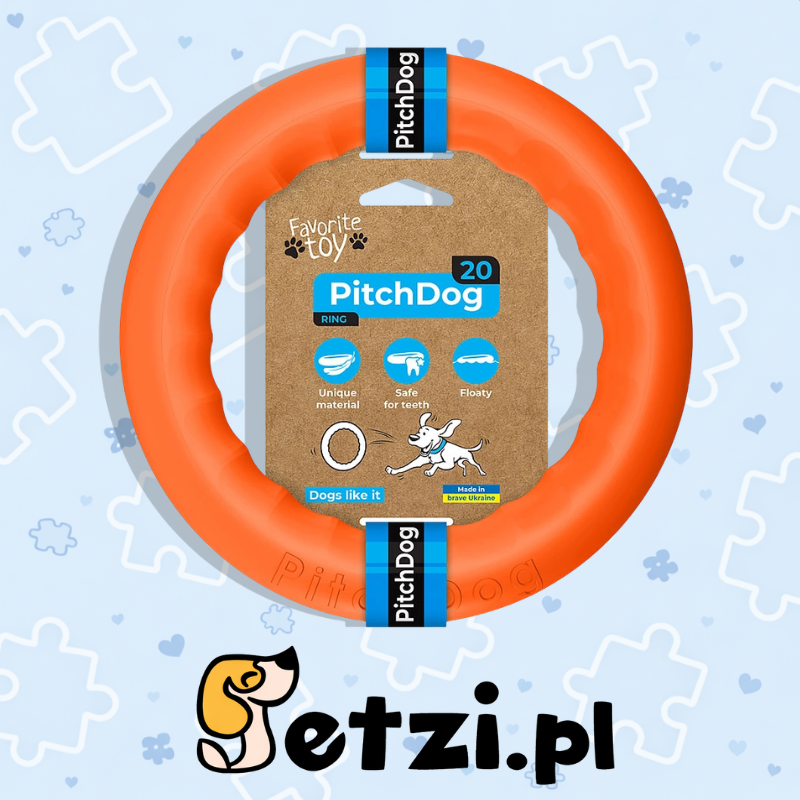 PITCHDOG PIERŚCIEŃ 20CM POMARAŃCZOWY