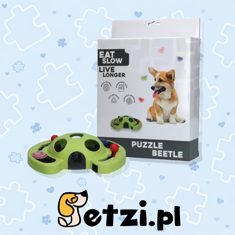 EAT SLOW LIVE LONGER PUZZLE BEETLE