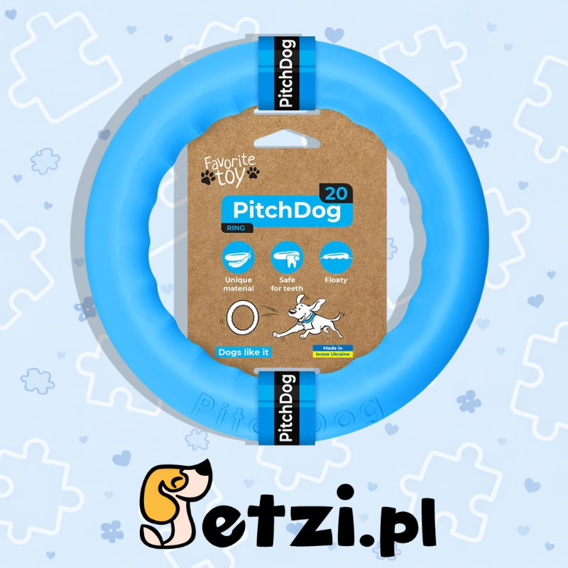 PITCHDOG PIERŚCIEŃ 20CM NIEBIESKI
