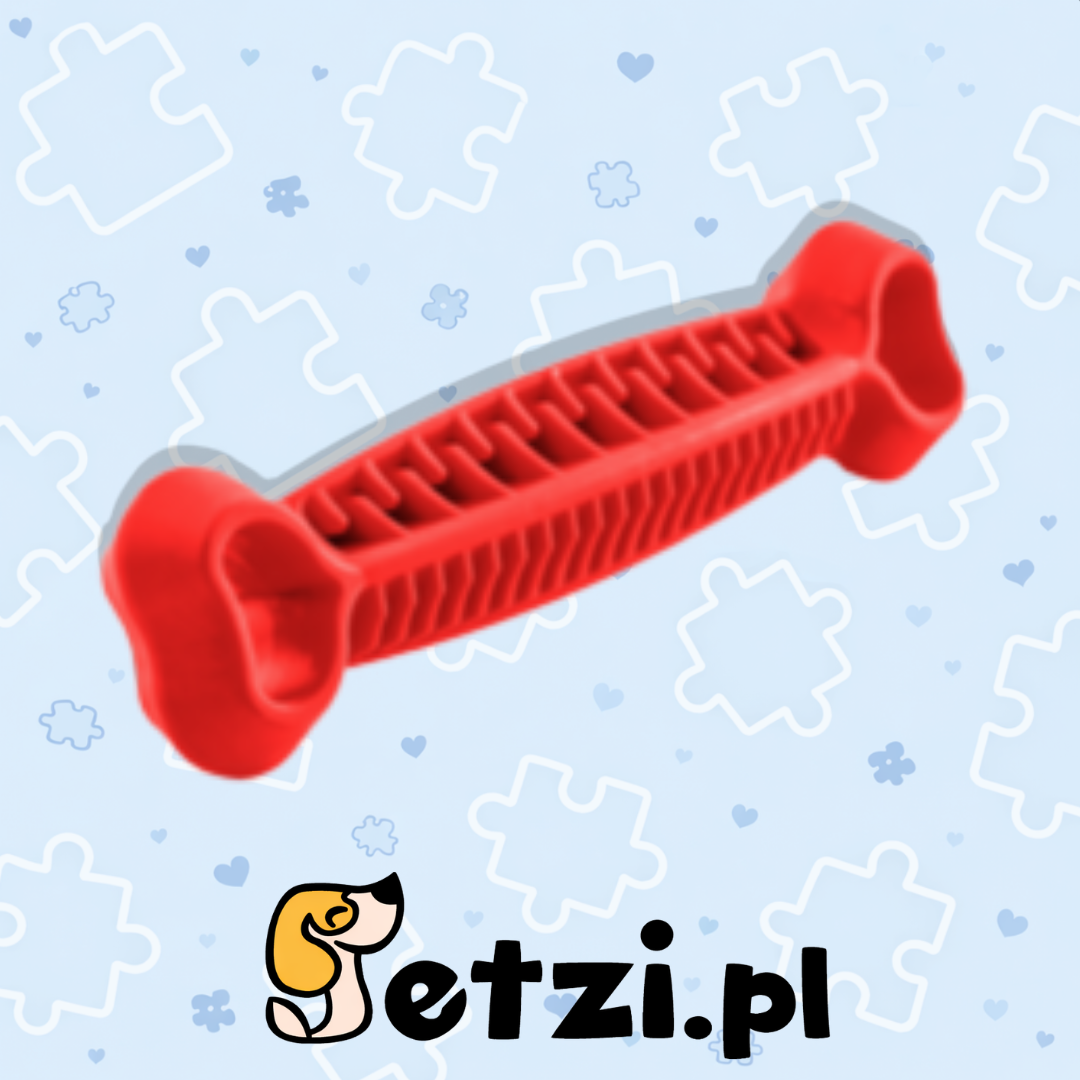 FIBOO FIBOONE DENTAL - CZERWONY 19CM - TRWAŁY GRYZAK DLA PSIAKA