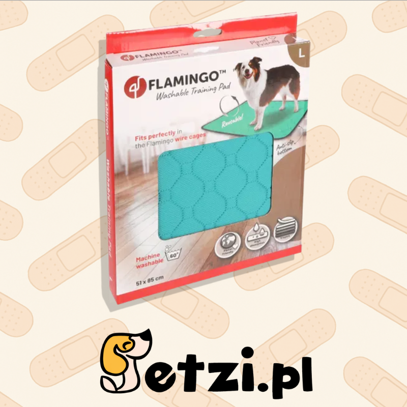 FLAMINGO WASHABLE TRAINING PAD PATSY GREEN L ANTISLIP 85X51CM