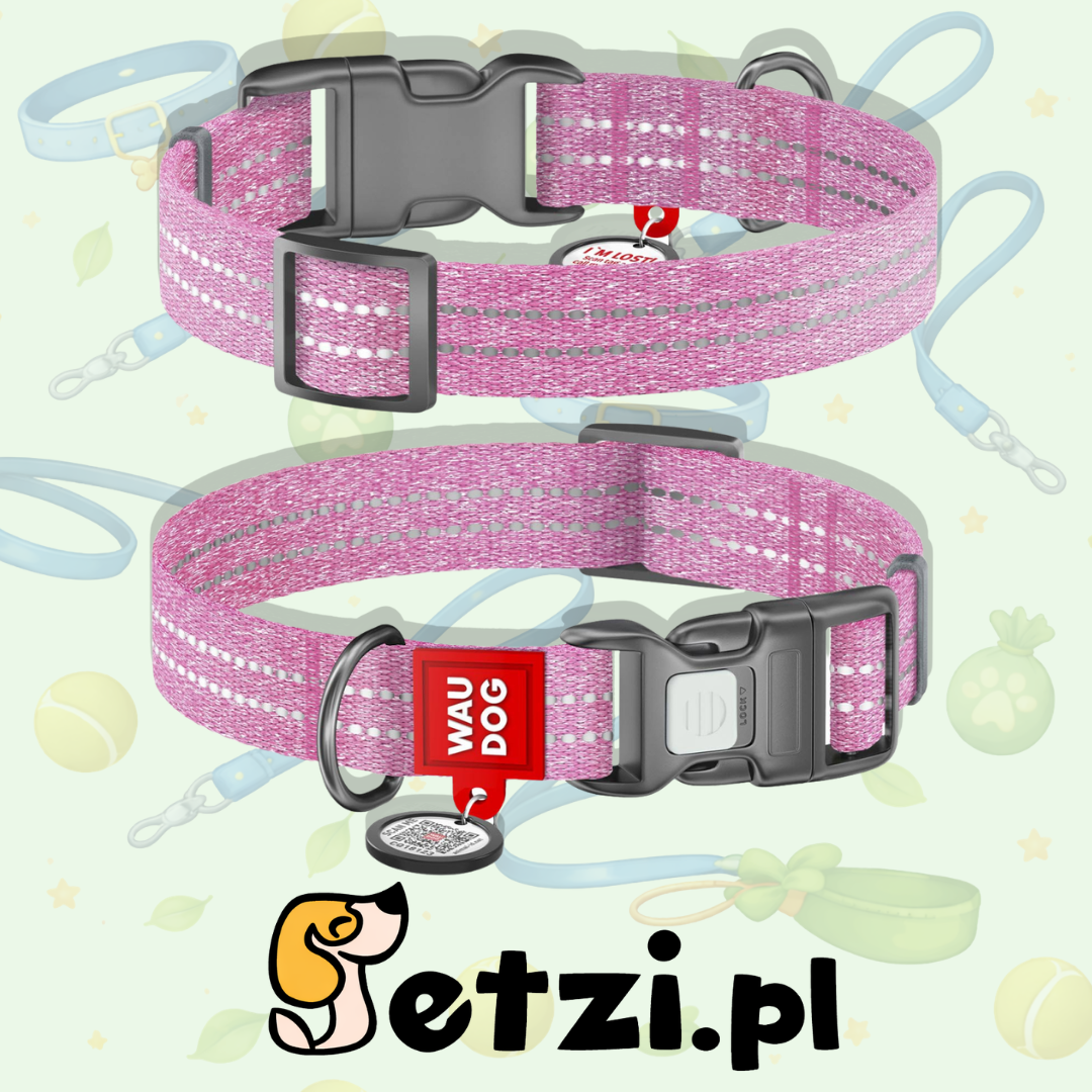 WAUDOG RECOTTON OBROŻA PLASTIKOWY FASTEX 25MM XL RÓŻOWY