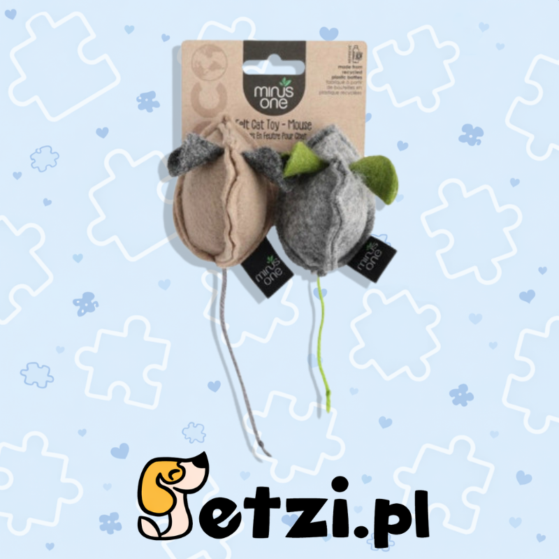 MINUS ONE FELT CAT TOY 2-PACK MOUSE