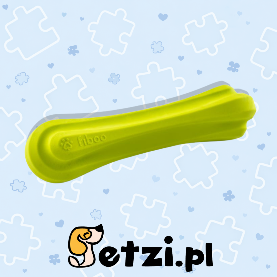 FIBOO FIBOONE M ZIELONY - 15CM WYTRZYMAŁY GRYZAK DLA ŚREDNICH PSIAKÓW