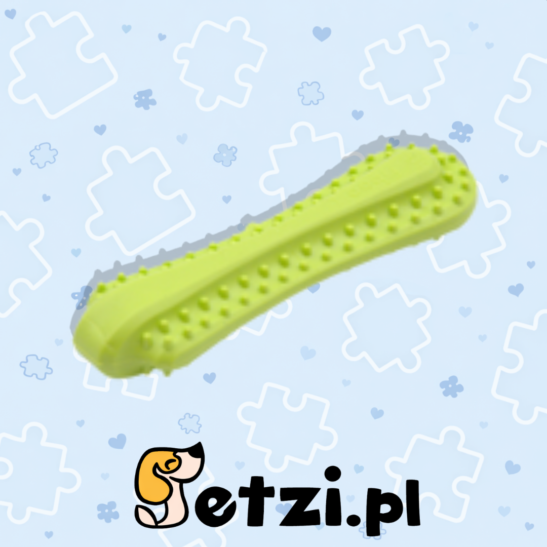 FIBOO FIBOONE PUPPY ZIELONY - 9CM - MIĘKKI GRYZAK DLA SZCZENIĄT