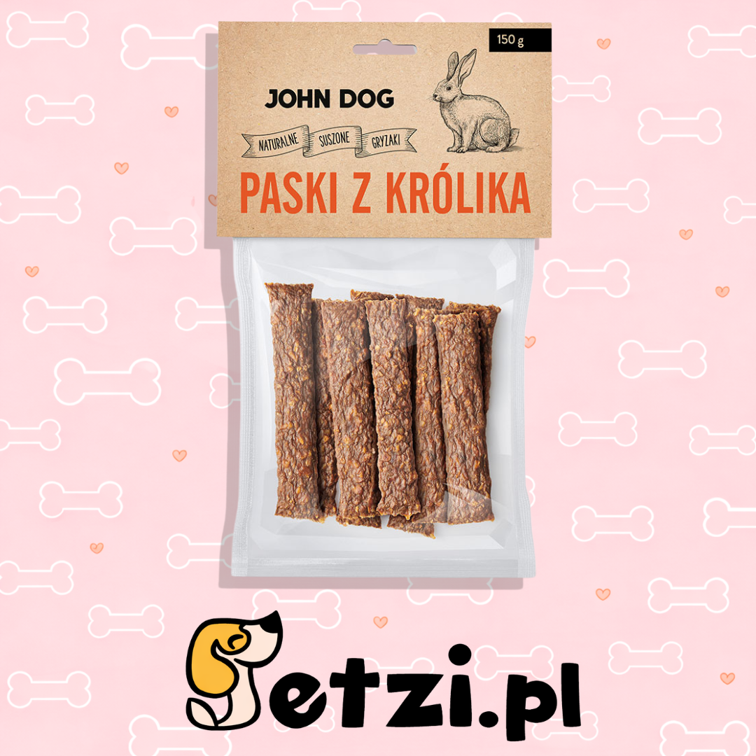 JOHN DOG PRZYSMAKI DLA PSA PASKI Z KRÓLIKA 150G