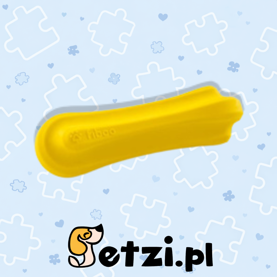 FIBOO FIBOONE S ŻÓŁTY - 12CM LEKKI I WYTRZYMAŁY GRYZAK