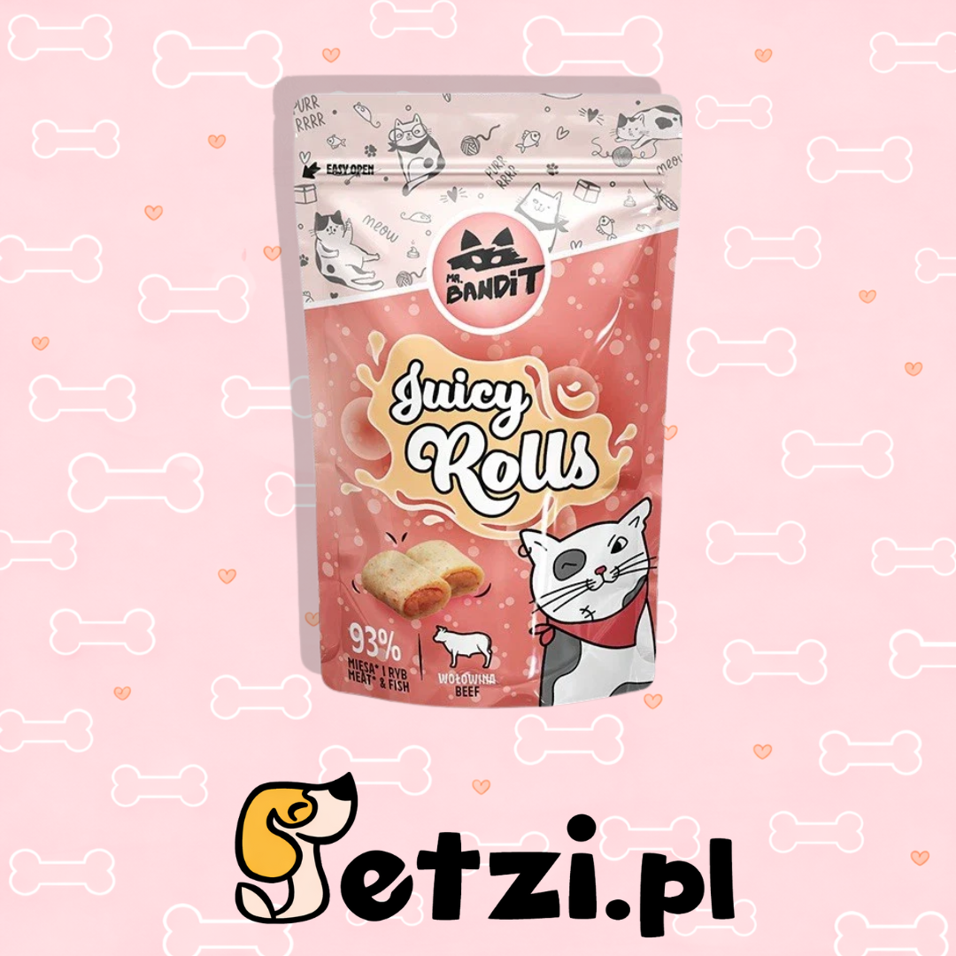 MR. BANDIT JUICY ROLLS PRZYSMAK DLA KOTA Z WOŁOWINĄ 40G