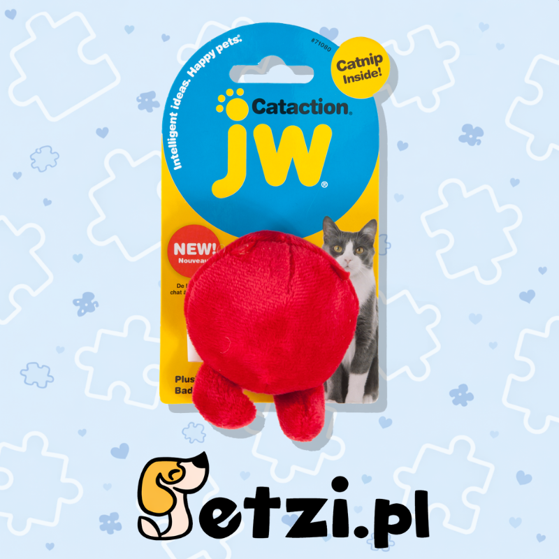 JW PLUSH BAD CUZ BALL WITH CATNIP