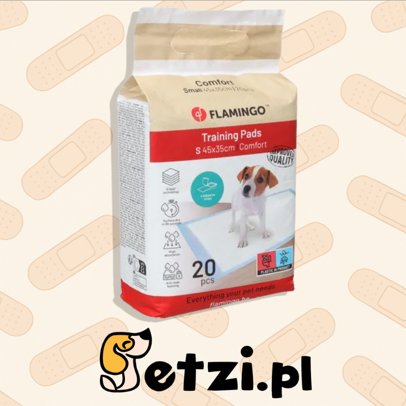 FLAMINGO TRAINING PAD PADY S 20PCS COMFORT 45X35CM