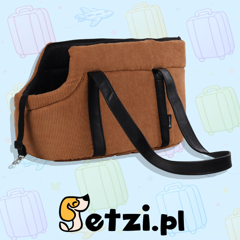 FLAMINGO CARRYING BAG ALESSIA BROWN 46X23X25CM