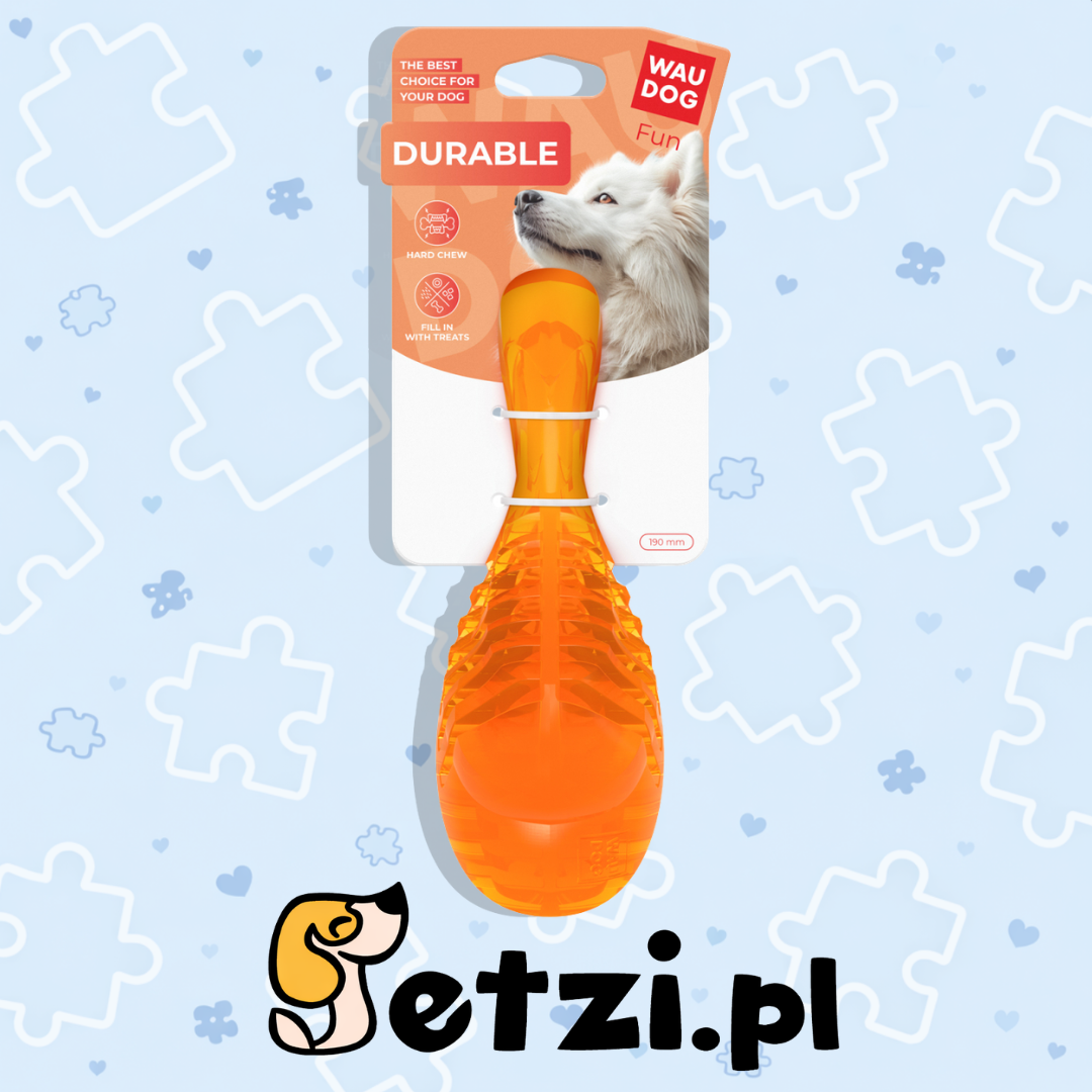 WAUDOG FUN GRYZAK GUMOWY PODUDZIE Z KURCZAKA POMARAŃCZOWY