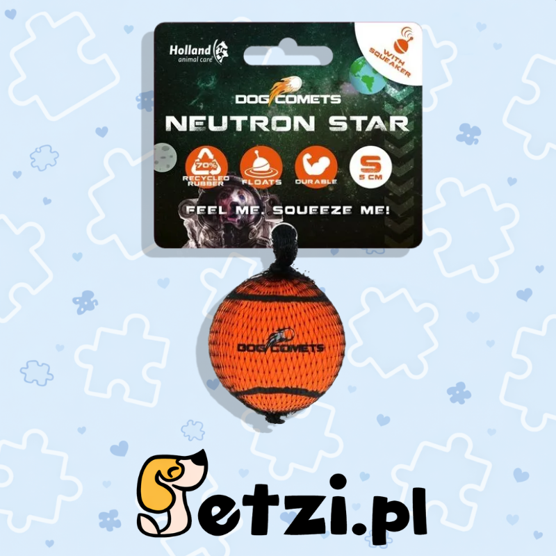 DOG COMETS NEUTRON STAR TENNISBAL MET PIEPER S ORANJE 1ST