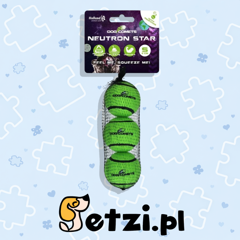 DOG COMETS NEUTRON STAR TENNISBAL MET PIEPER S GROEN 3ST