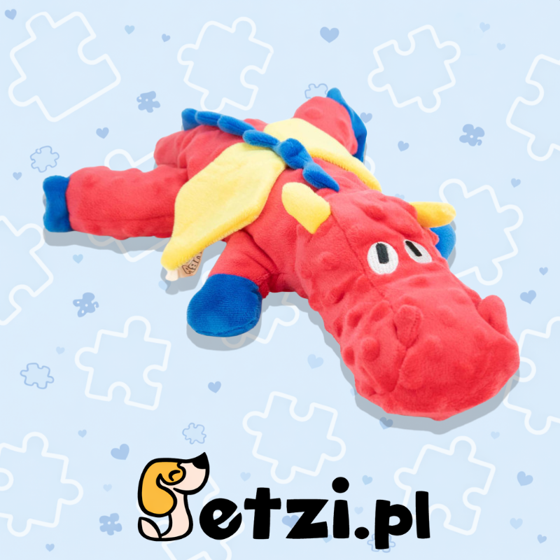 BUBA SMOK PLUSZOWY CZERWONY 34CM