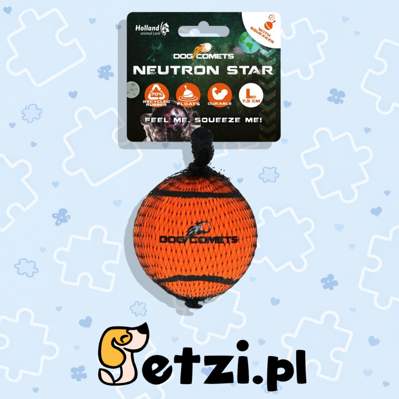 DOG COMETS NEUTRON STAR TENNISBAL MET PIEPER L ORANJE 1ST