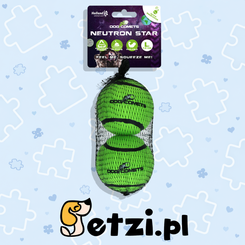 DOG COMETS NEUTRON STAR TENNISBAL MET PIEPER L GROEN 2ST