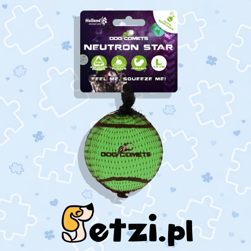 DOG COMETS NEUTRON STAR GREEN 1PC WITH SQUEAKER