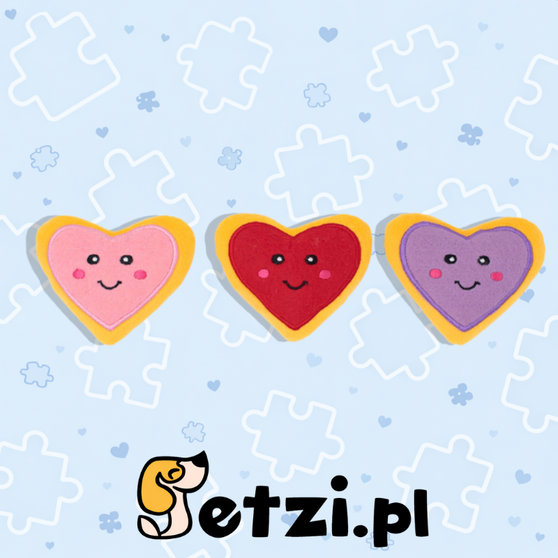 ZIPPY PAWS VALENTINES MINIZ 3PACK HEART COOKIES