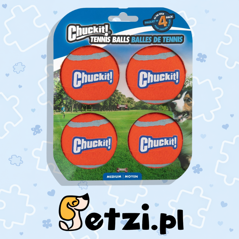 CHUCKIT TENNIS BALL M 6 CM 4 PACK