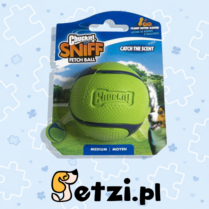 CHUCKIT SNIFF FETCH BALL PB MD 1-PACK